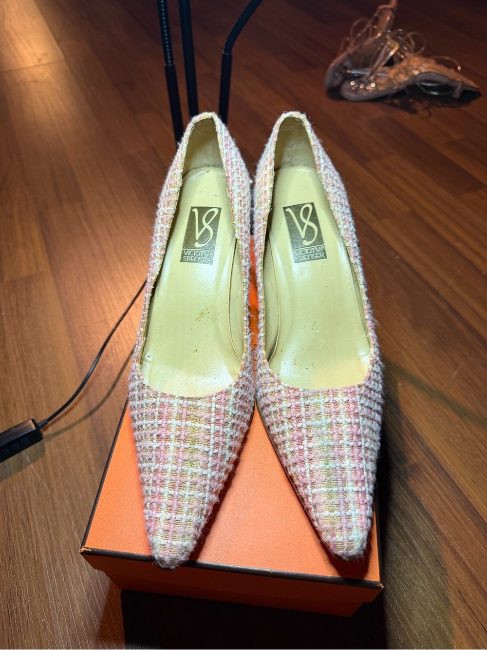 Victoria's Secret Pink Tweed Pointed-Toe Pumps